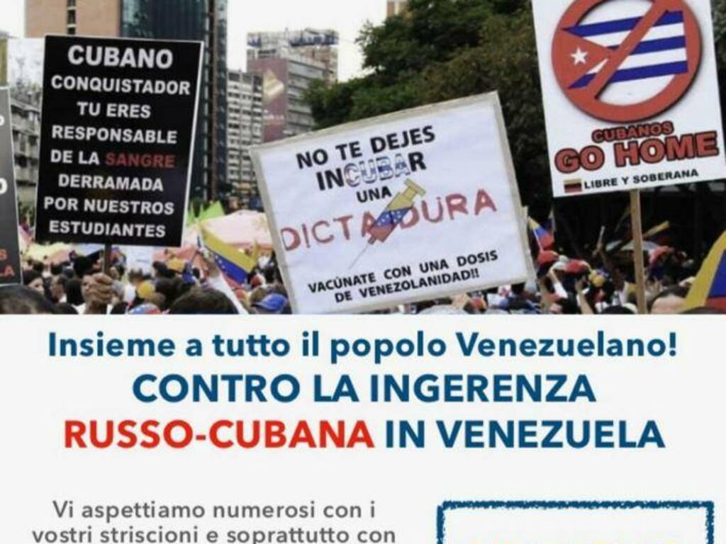 Balestrate 5 luglio locandina sit-in no dittatura venezuela