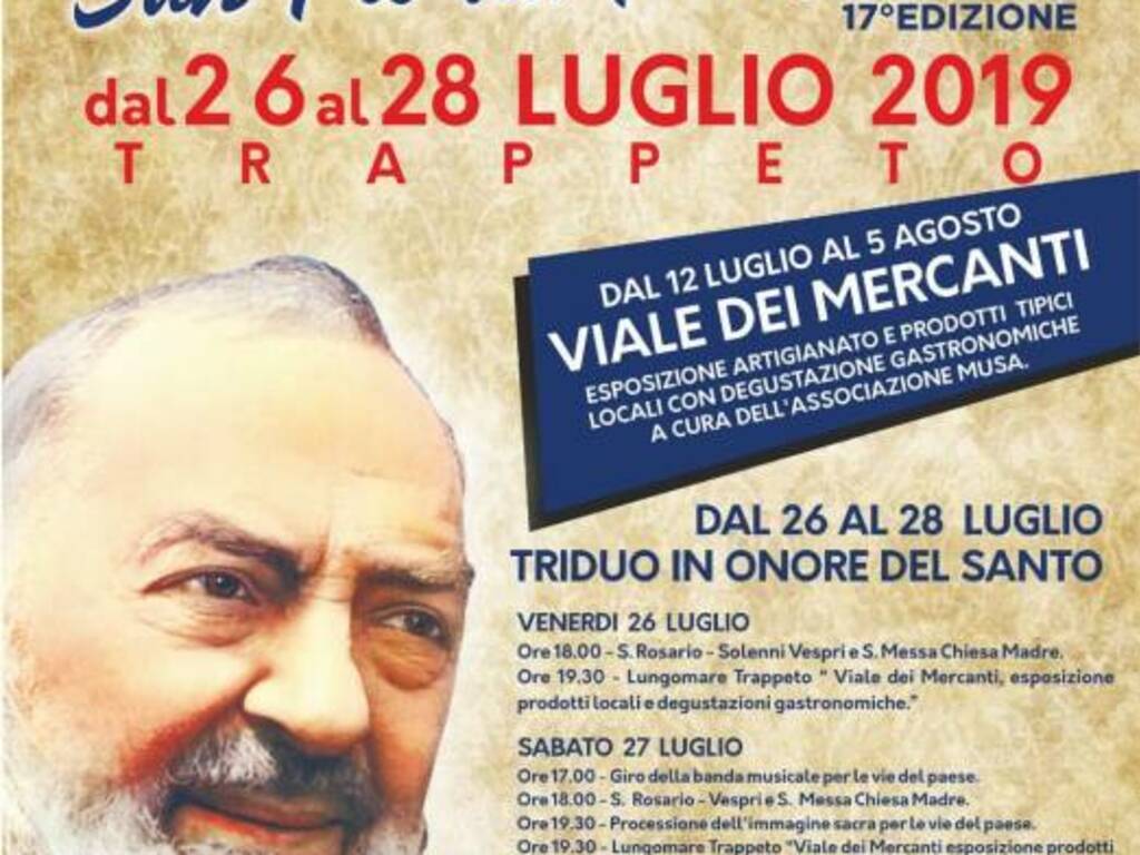 Trappeto locandina festa San Pio 2019