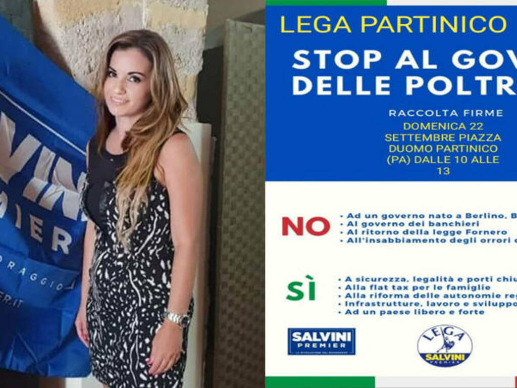 Partinico Lega Caravella+locandina manifestazione 22-9-2019