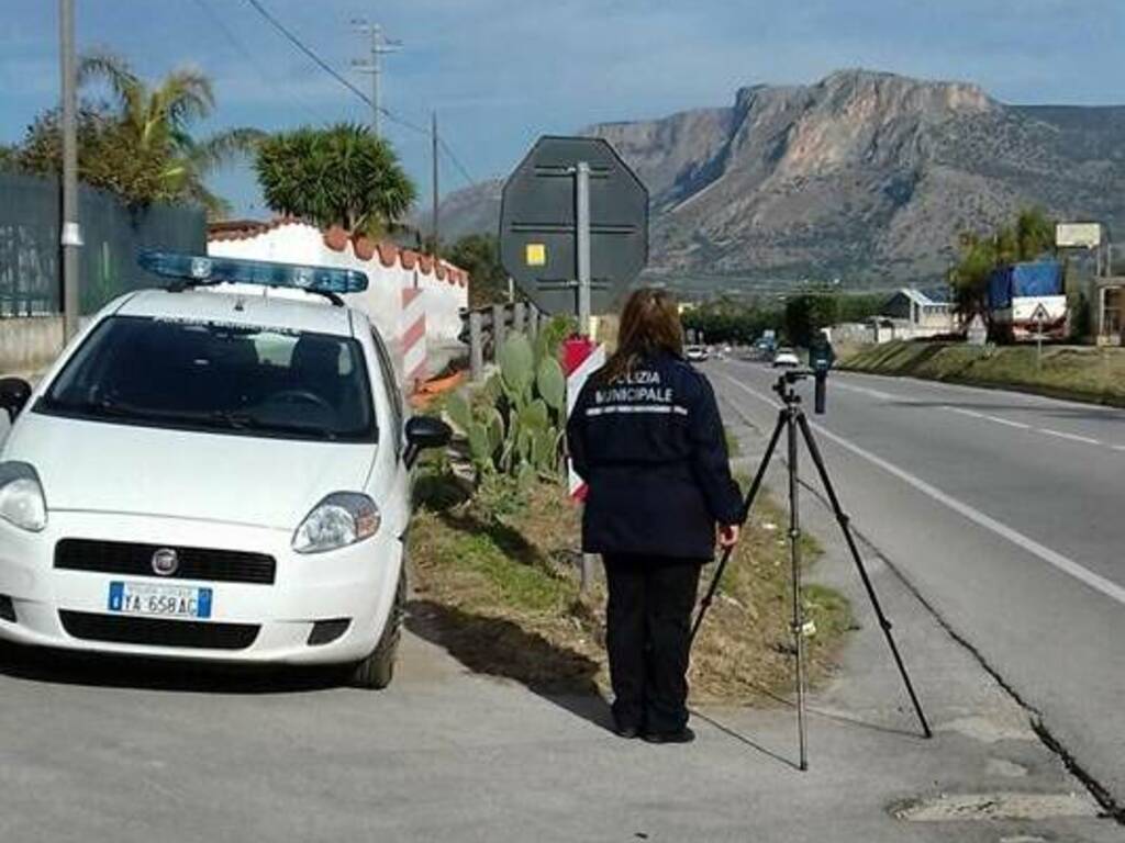 Partinico telelaser controllo ss 113 vigili urbani-febbraio 2017