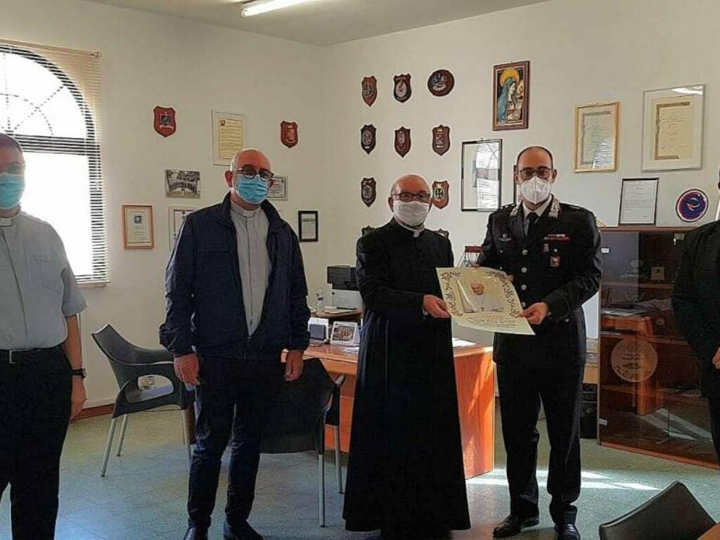 Partinico parroci in visita nuovo capitano carabinieri Petrosino