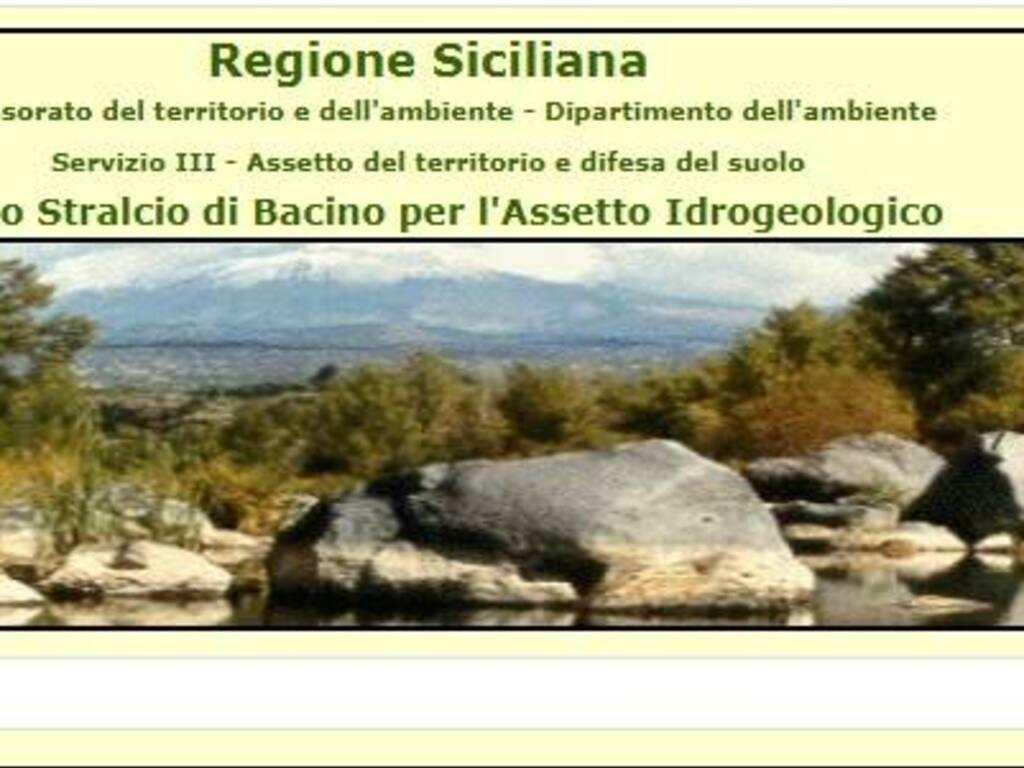 Pai sicilia piano assetto idrogeologico