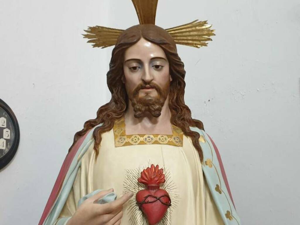 Partinico restauro statua Sacro cuore Gesù inaugurazione consegna (2)