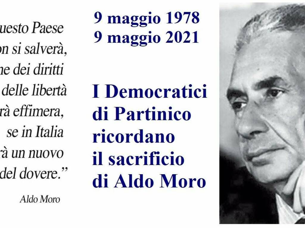 Partinico locandina ricordo Aldo Moro 9 maggio 2021