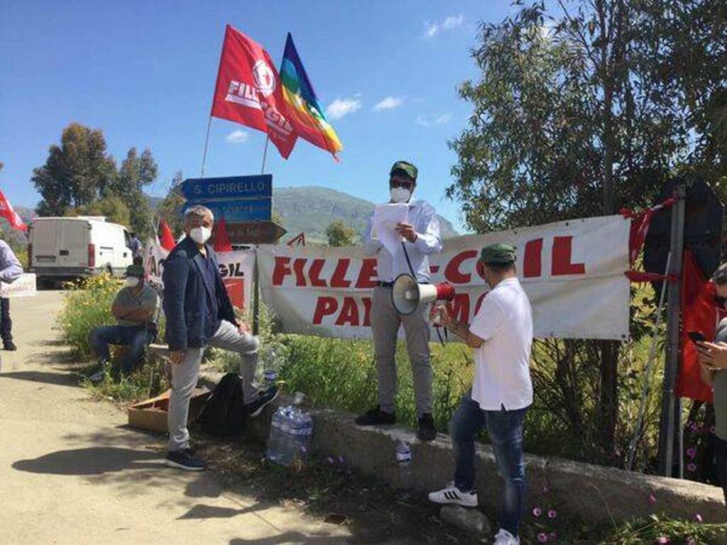 Sp Partinico San Cipirello protesta Cgil strada dissestata