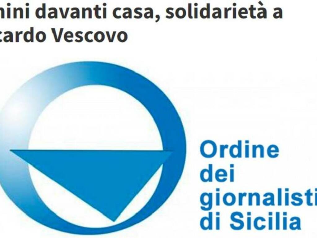 balestrate solidarietà ordine giornalisti a Riccardo Vescovo