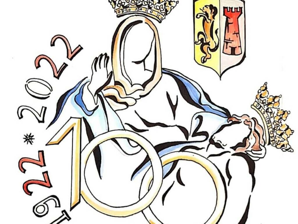Borgetto logo festeggiamenti 100 anni incoronazione madonna Romitello