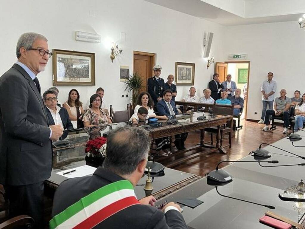 Terrasini visita presidente Regione Musumeci al Comune 4-8-2022