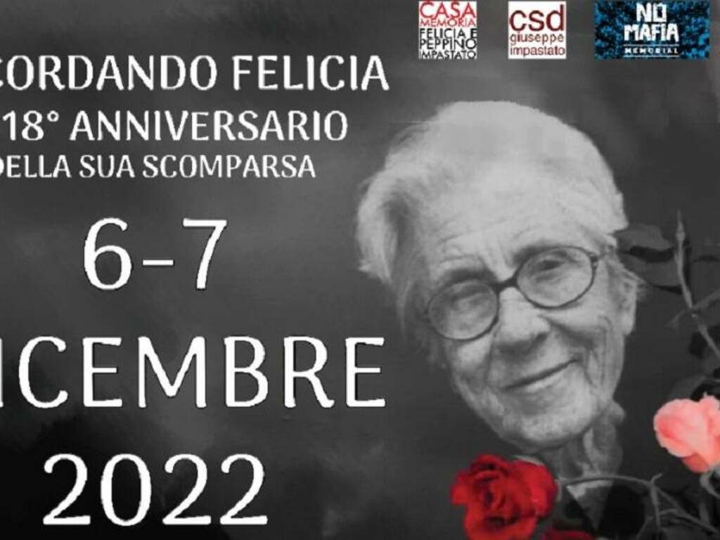 Due giorni di eventi a Cinisi per ricordare Felicia Bartolotta