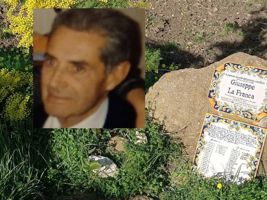 Partinico stele vittima mafia Giuseppe La Franca contrada Cambuca 