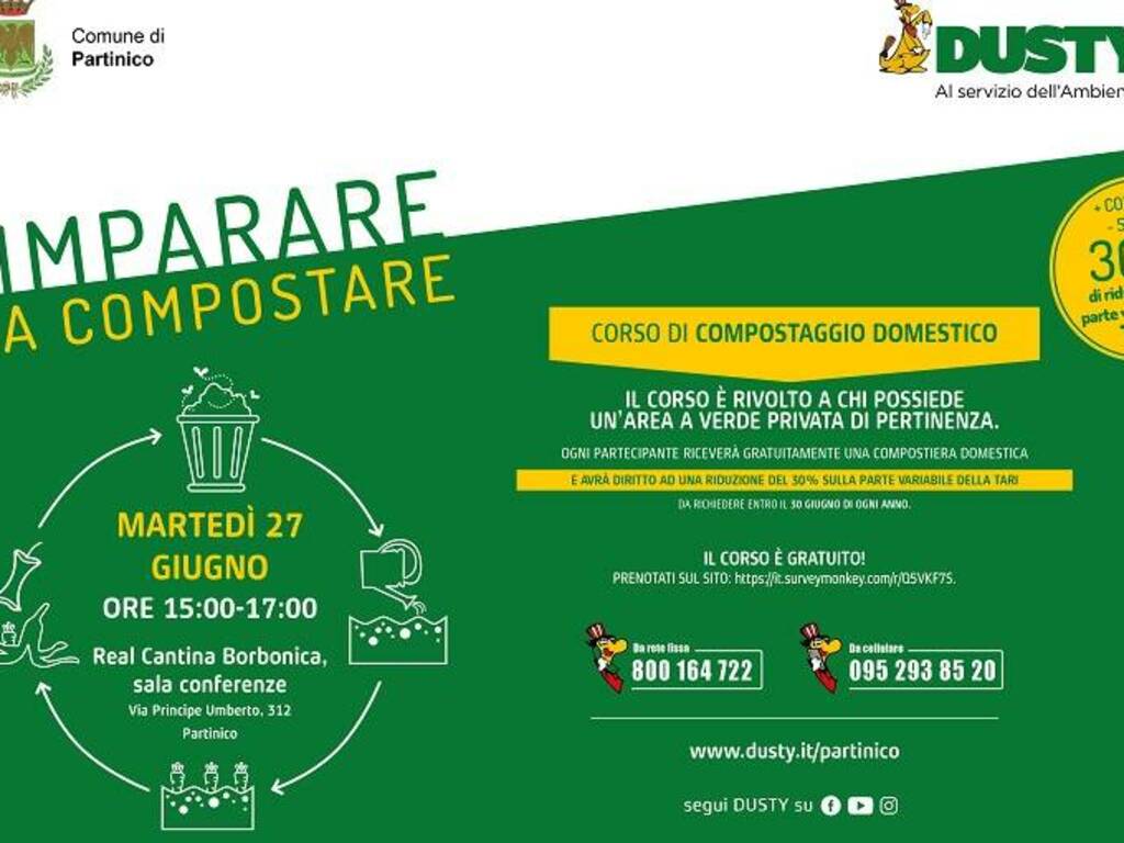 La Dusty organizza una seconda edizione del corso di compostaggio domestico per aiutare i cittadini a produrre meno rifiuti 