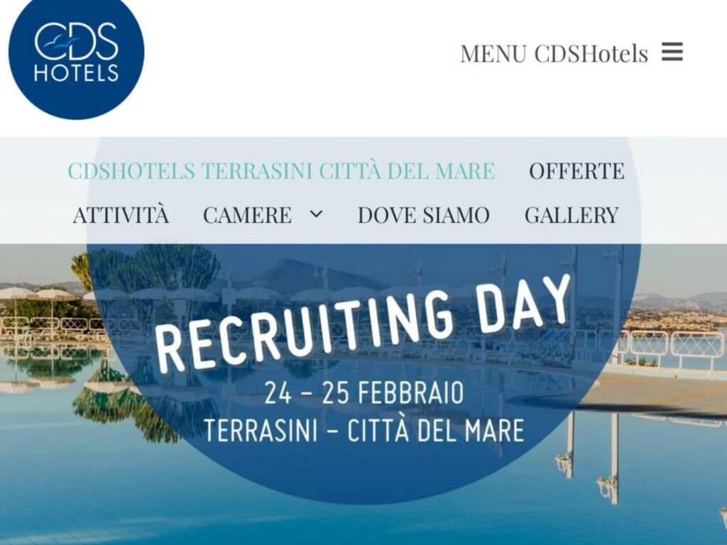 Assunzioni stagionali al resort Città del mare di Terrasini, programmate due giornate per i colloqui in molti profili 