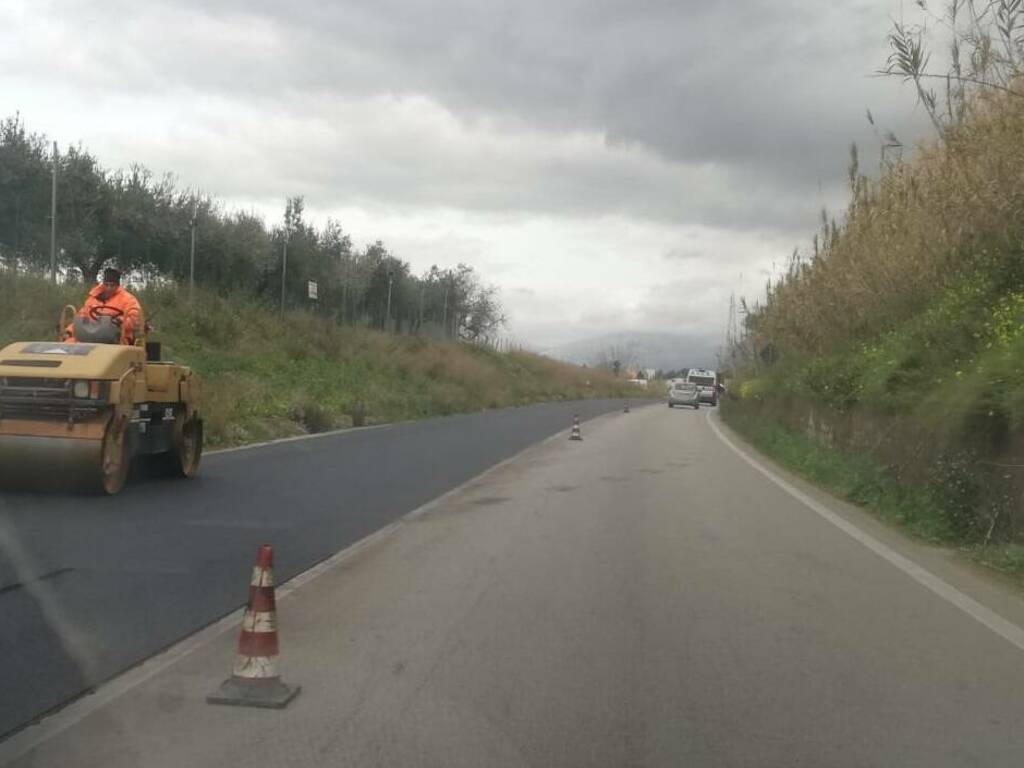 Rifacimento di parte della statale 113 a Partinico, nuovo asfalto realizzato da Anas in uno dei tratti più malconci  